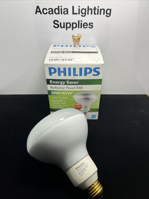  1 Philips Marathon Energy Saver Reflector Flood 20W = 75W Dimmable