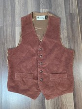 Vintage 70s Levi s Panatela Corduroy Vest 5-Button Cinch Back Retro Western. M
