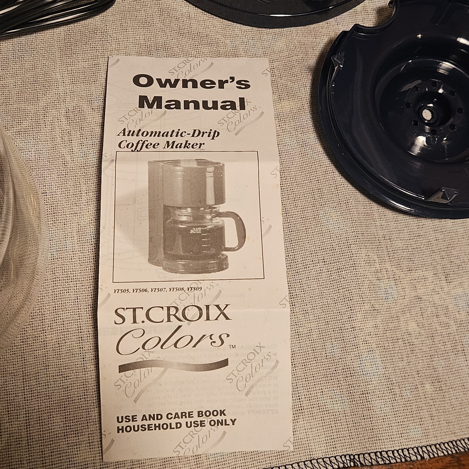 St. Croix Colors Blue 12 Cup Automatic Drip Coffee Maker W Instruction Manual