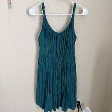 Madewell Sun Isle Mini Dress 6 Sleeveless Teal Green Boho Resort Wear Coastal