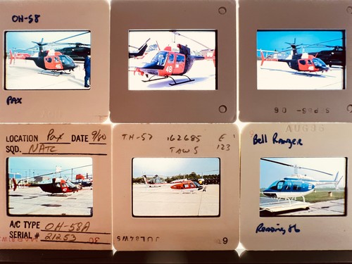 lot of 6 slides-A12  Bell Ranger, OH-58 Pax River