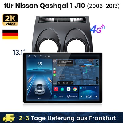 13.1''Android 14 Autoradio 64G Für Nissan Qashqai 1 J10 2006-2013 Carplay GPS Nav