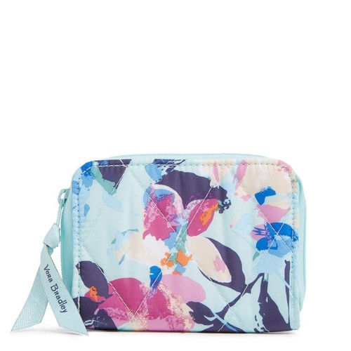 Vera Bradley Grand Traveler Bag Floating Blossoms + Umbrella Belt Bag Zip Wallet - Picture 8 of 9