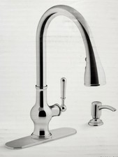 KOHLER Capilano Single-Handle Pull-Down Sprayer Kitchen Faucet Chrome R24214SDCP
