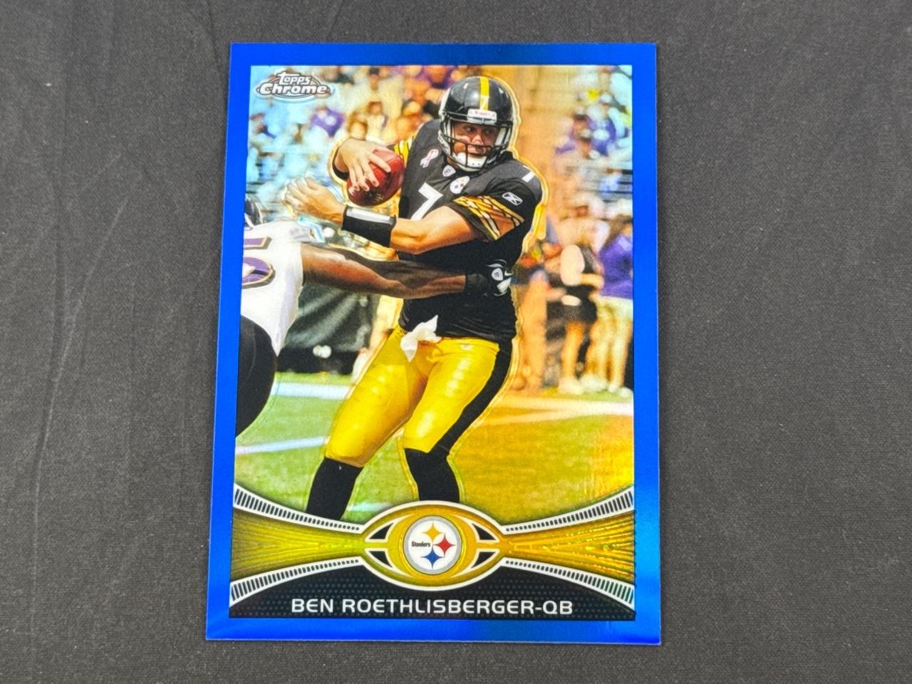 2012 TOPPS CHROME BEN ROETHLISBERGER #182 BLUE REFRACTOR 164/199 STEELERS