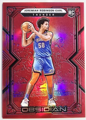 2021-22 Panini Obsidian Electric Etch Red Flood Jeremiah Robinson-Earl Rookie RC