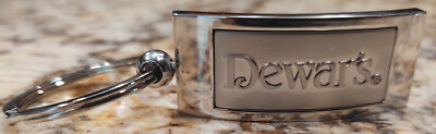 Dewar's Scotch Stainless Steel Keychain (Brand New w/ Box)
