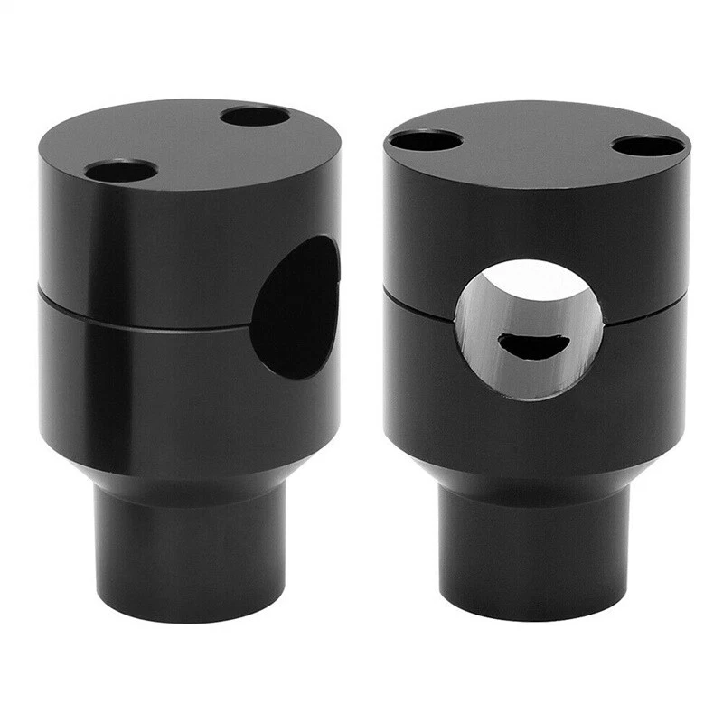 Black Motorcycle 1" Inch Handlebar Risers Aluminum Fit For Honda Suzuki Yamaha - Image 4 of 4
