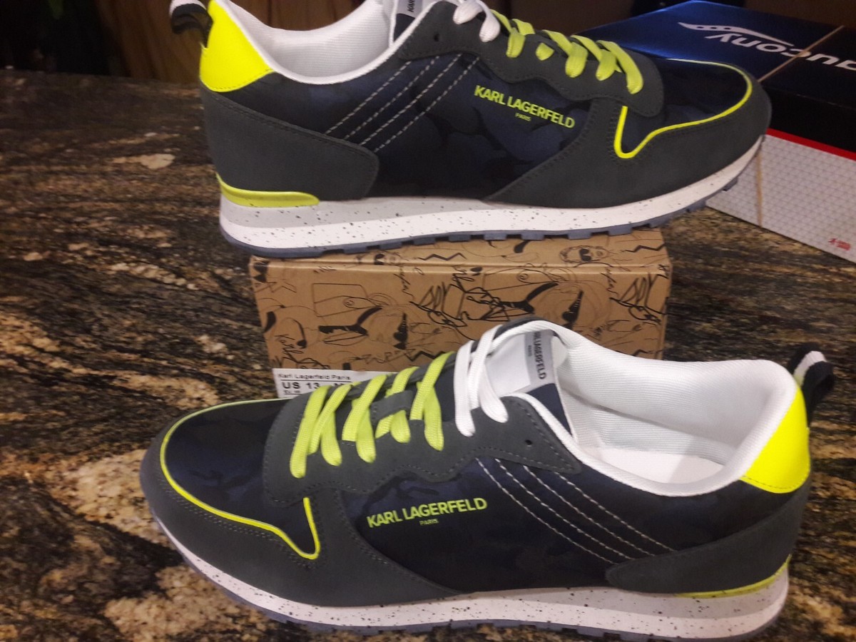 NEW Mens Karl Lagerfeld Paris Camo Sneakers Shoes size 13