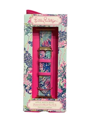 45mm Smartwatches Lilly Pulitzer Apple Watch Band 38mm Lilly Pulitzer Apple  Watch Band Genuine Leather Fits 38mm&40mm, Beach You To It