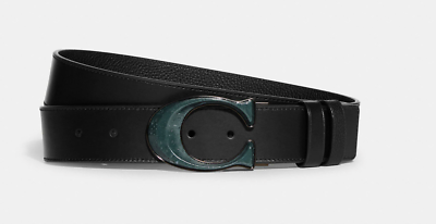 Coach Signature Inlay Buckle Cut To Size Reversible Belt, 38 Mm | eBay