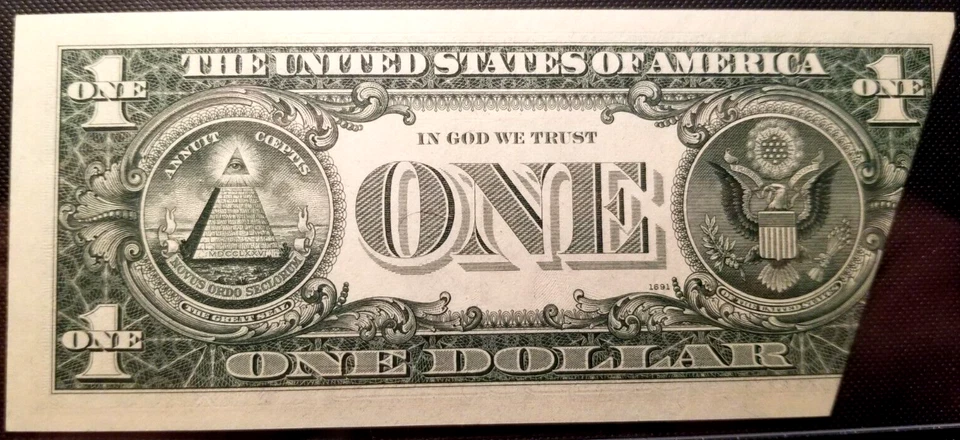 1969D PRINTED FOLDOVER ERROR $1 FRN FR. 1907-F PCGS AU-58 PPQ - Image 4 of 4