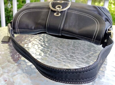 極美品 COACH ブラック ソーホー コーチ ワンショルダー F10910 