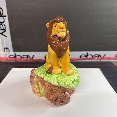 Great SCHMID Disney The Lion King Simba Porcelain Music Box ''The Circle of Life''