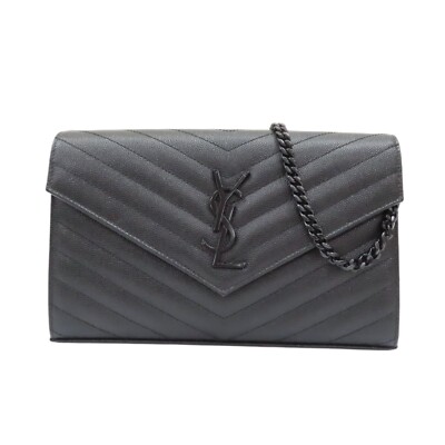 SAINT LAURENT Classic Cassandre Chain Wallet Shoulder Bag