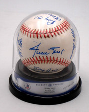 WILLIE MAYS SIGNED STAT BASEBALL 16 INSCRIPTIONS BECKETT PSA/DNA AUTOGRAPH RARE!