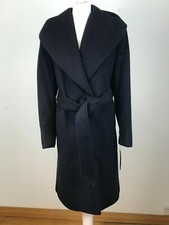 Jones New York Shawl-collar Wool Blend Coat Navy Blue Uk18w, Us14w Rrp$400
