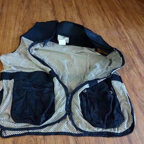 Men's Winchester Beige Black Mesh Vest Zip Up Shooting Hunting Cotton Sz XL/2XL - Picture 7 of 7