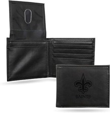 NFL New Orleans Saints Laser Engraved Billfold Wallet