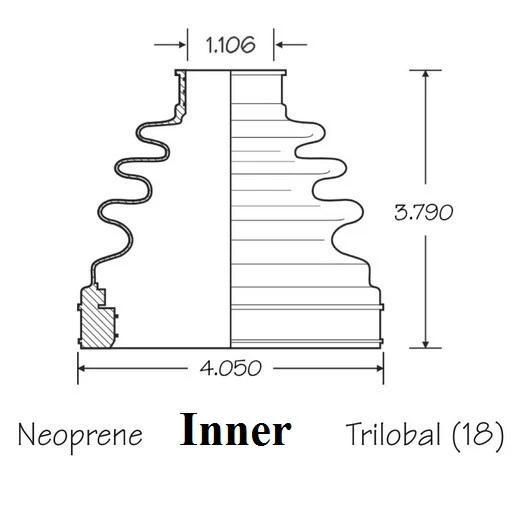 Kit de arranque eje CV delantero interior y exterior para botas EMPI Nissan Máxima 2009-2014 Foto 2 de 4