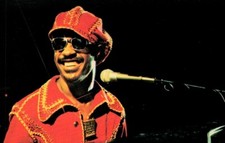 Singer, Stevie Wonder, Mike Roberts, Berkeley. Chrome Postcard. Pub. Coral-Lee.