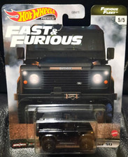 Hot Wheels Fast Furious Fleet Land Rover Defender 90 Black New 1/64