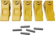 5pcs X156L Long Bucket Teeth Dirt Teeth with P156 Roll Pins for Digging Buckets