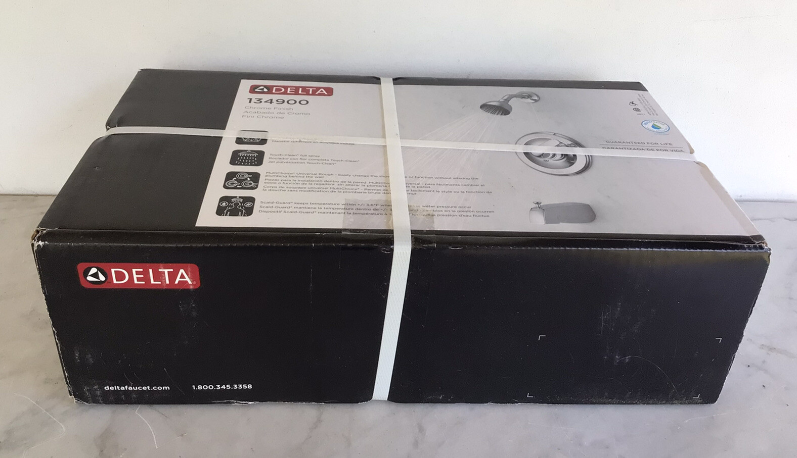DELTA Classic 134900 Tub/ Shower Chrome Single Handle Lever Or Acrylic Knob