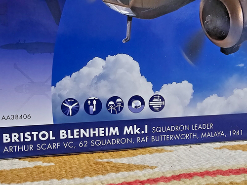 🔥 CORGI AVATION AA38406 Bristol Blenheim Mk I Arthur Schal VC 62 Sqn 41🔥Neu im Karton! - Bild 3 von 12