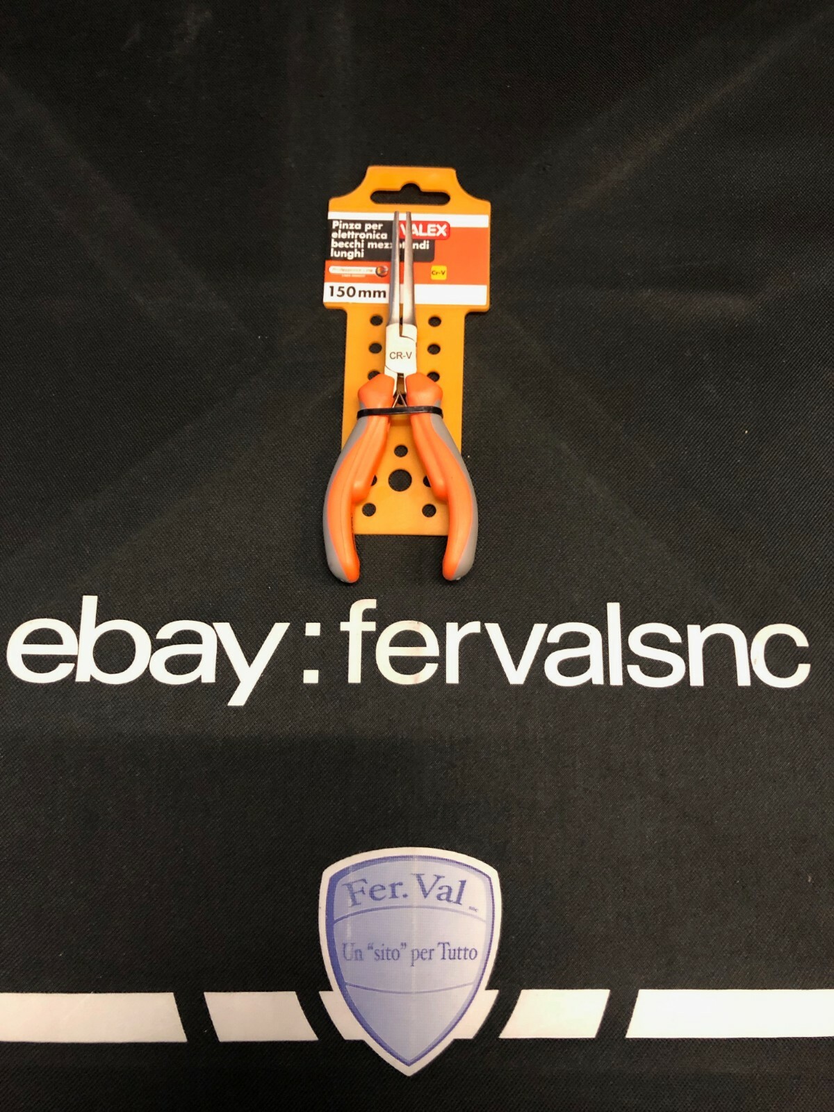 PINZA PER ELETTRONICA A BECCHI MEZZOTONDI LUNGHI CRV LUNGH.150MM CODICE 1462858