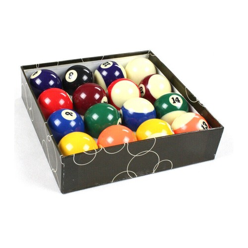 16 Pcs 1" Mini Miniature Balls Pool Table Billiard Deluxe Child's Toy In Box Set - Picture 2 of 7