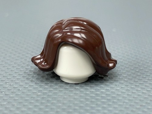 LEGO Dark Brown Female Minifigure Hair Short Swept Sideways 20877 (x1) - Picture 6 of 9