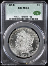1879-S $1 Morgan Silver Dollar CAC MS 63 | Uncirculated UNC