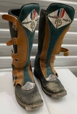 Vintage Malcolm Smith x Early Alpinestars Motocross Boots Leather MX size 5