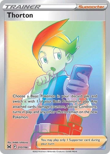Thorton (Secret) Holo Secret Rare SWSH11: Lost Origin 210/196 NM