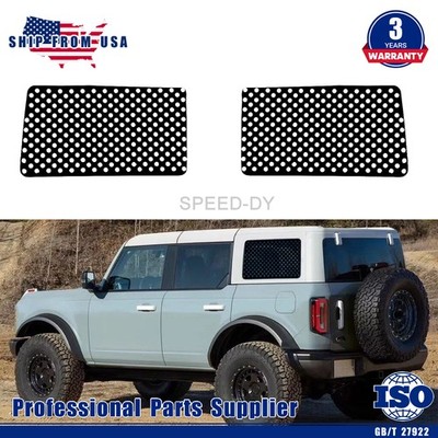 Pair Rear Window Sticker Decals Vinyl Trim fit for 2021- 2023 Ford Bronco 4-Dr