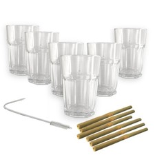 Lebrun Posate – Cofanetto Mojito – 6 bicchieri Mojito – 6 cannucce