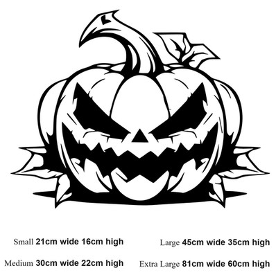 Böser Kürbis Trick or Treat Halloween Wandaufkleber Vinyl Aufkleber