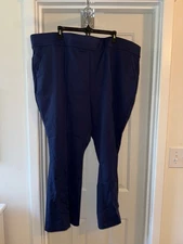 ISAAC MIZRAHI LIVE Petite 24/7  ELEMENTS Stretch Knit Pant DK NAVY 3X P