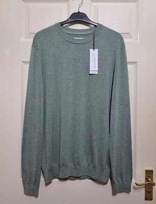 Keystone Apparel Herren Sweatshirt Grün Gr. L Rundhals Bio Baumwolle Neu mit Etikett 