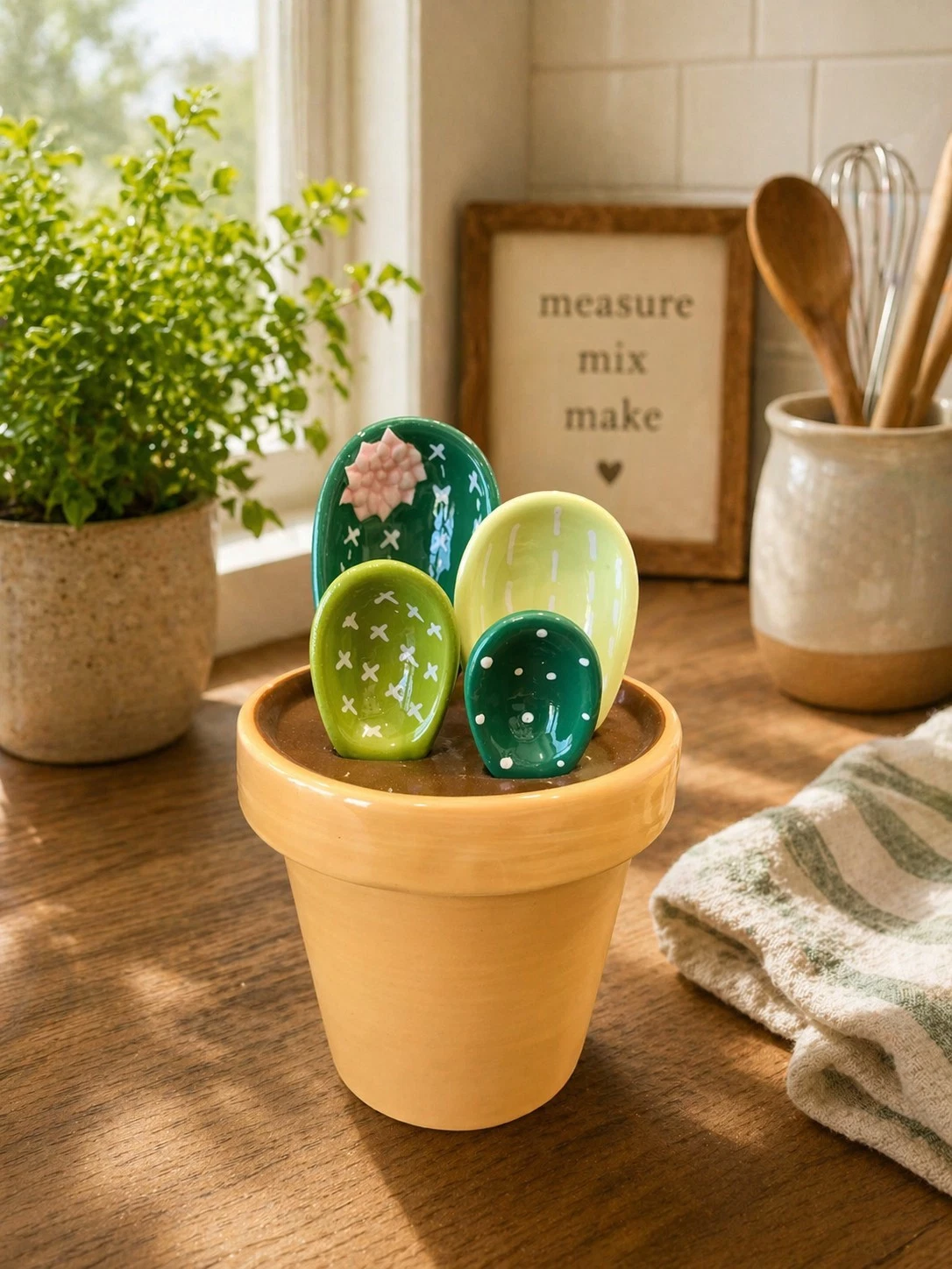 New 4Pcs Catus Succulent Measuring Spoons Set In Pot Ceramic Measuring Spoons
Opens in a new window