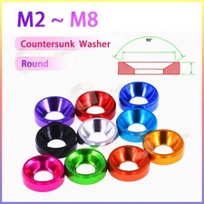 M2~M8 Washer Countersunk Head Washer Screw Matching Spacer Round Aluminum Alloy