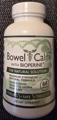 IBS Bowel Calm With Bioperine 60 Capsules Exp 05/28!