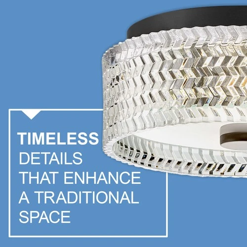 Hinkley Lighting 5041 Elle 2 Light 12"W Flush Mount Drum Ceiling - Chrome - Picture 9 of 12