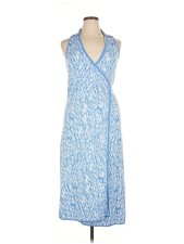 Diane Von Furstenburg For Target Women Blue Casual Dress XL