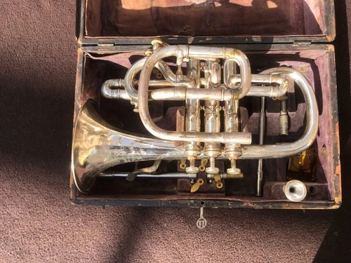 RARE MOSES SLATER CORNET 1889/90 - GOOD GENERAL CONDITION - ORIGINAL CASE