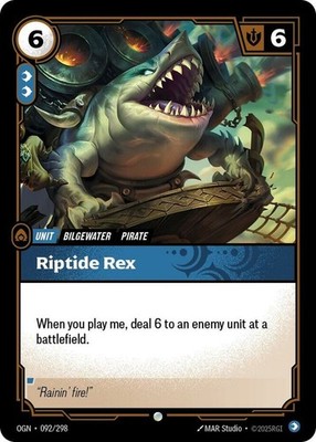 3x Riptide Rex - 092/298 - Common NM-Mint Riftbound TCG: Origins Riftbound