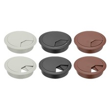 3 Inch Desk Grommet 6Pcs Cable Grommet Wire Management Brown/Black/Light Gray