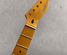 21 Fret 25.5" Guitar Neck Maple fingerboard Replace yellow gloss