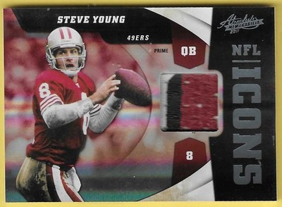 2011 Absolute NFL Icons Steve Young 49'ers GU Patch 19/25